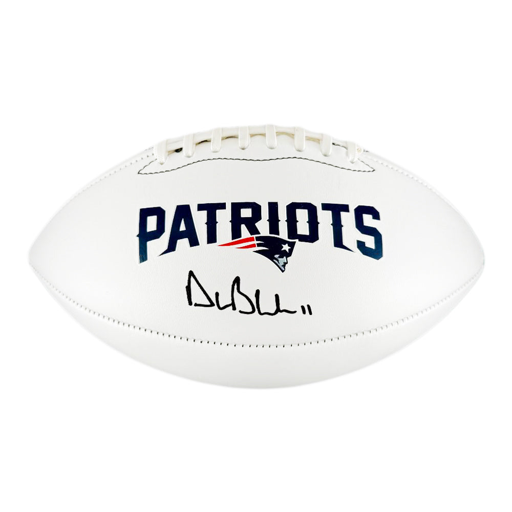 Drew Bledsoe Signed New England Patriots Official NFL Team Logo Football (JSA)