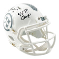 Rocky Bleier Signed 4x SB Champs Inscription Pittsburgh Steelers Salute to Service 2024 Mini Football Helmet (Beckett)