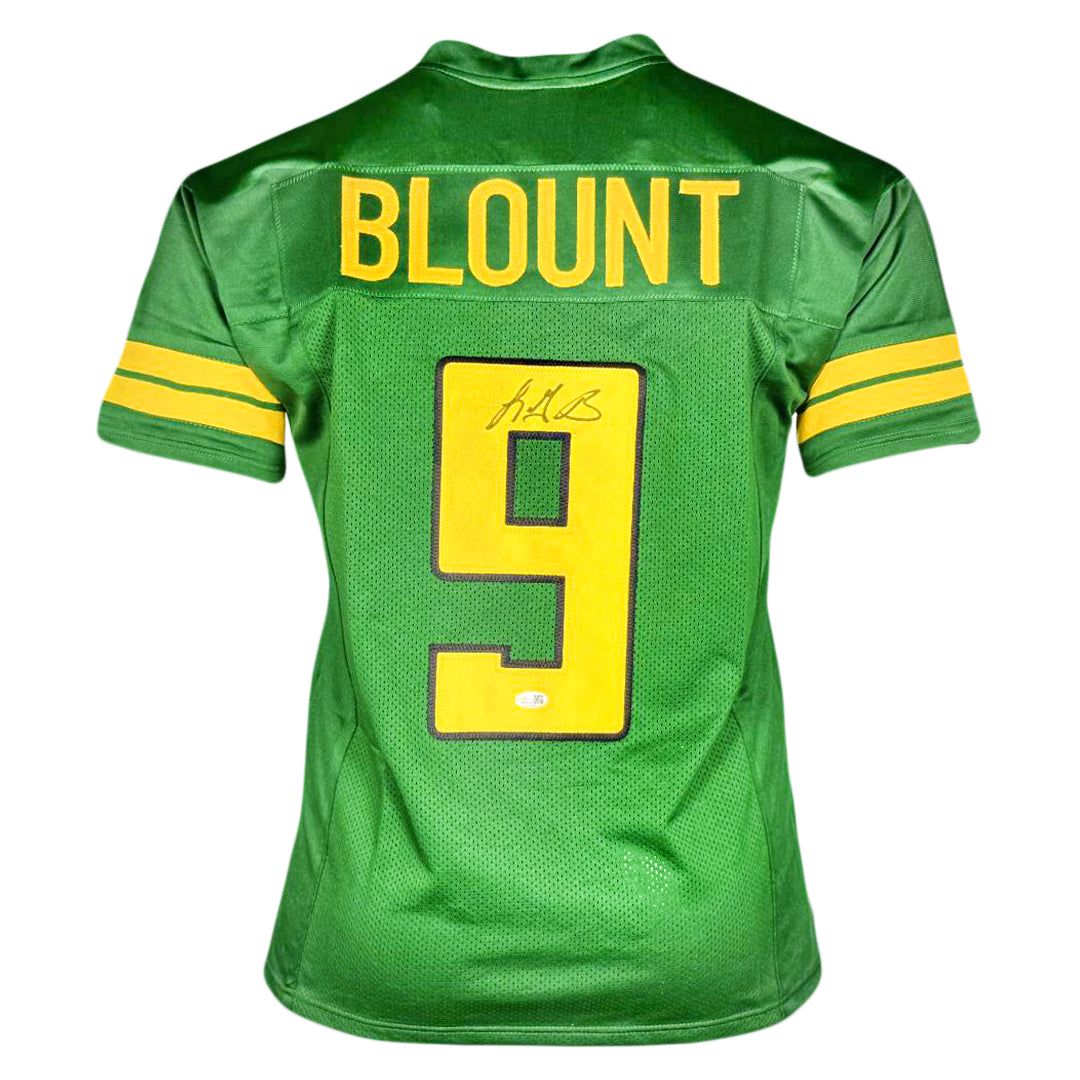 LeGarrette Blount Signed Oregon College Green Football Jersey (JSA)