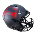 Kayshon Boutte Signed New England Patriots Eclipse Full-Size Replica Football Helmet (Beckett)
