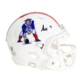 Kayshon Boutte Signed New England Patriots Throwback 82-89 Speed Mini Football Helmet (Beckett)