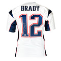 Tom Brady Signed New England Patriots Mitchell & Ness White 2000 Authentic Football Jersey (Fanatics ZL88428821)