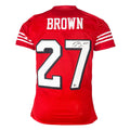 Ji'Ayir Brown Signed San Francisco Red Football Jersey (Beckett)