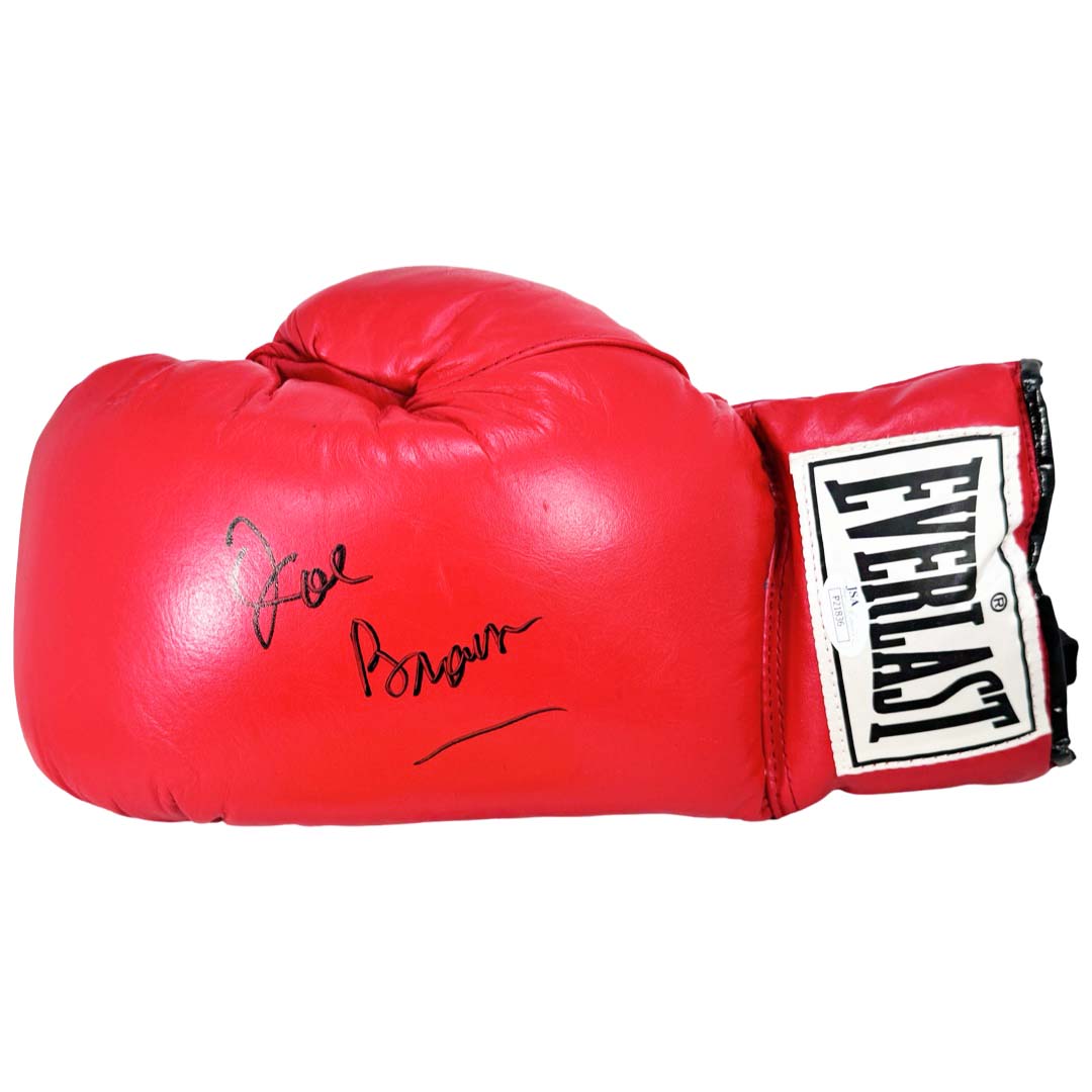 Joe Brown Signed Red Boxing Glove (JSA)