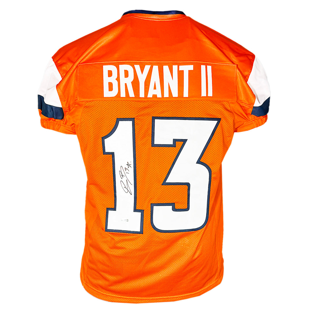 Pat Bryant Signed Denver Orange Game Style Football Jersey (JSA)
