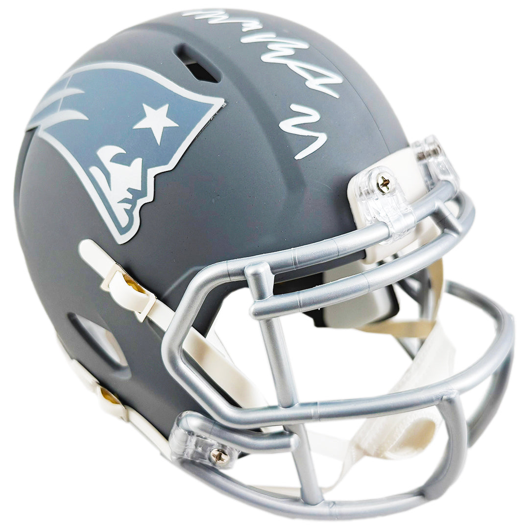 Malcolm Butler Signed New England Patriots Slate Alternate Speed Mini Football Helmet (JSA)