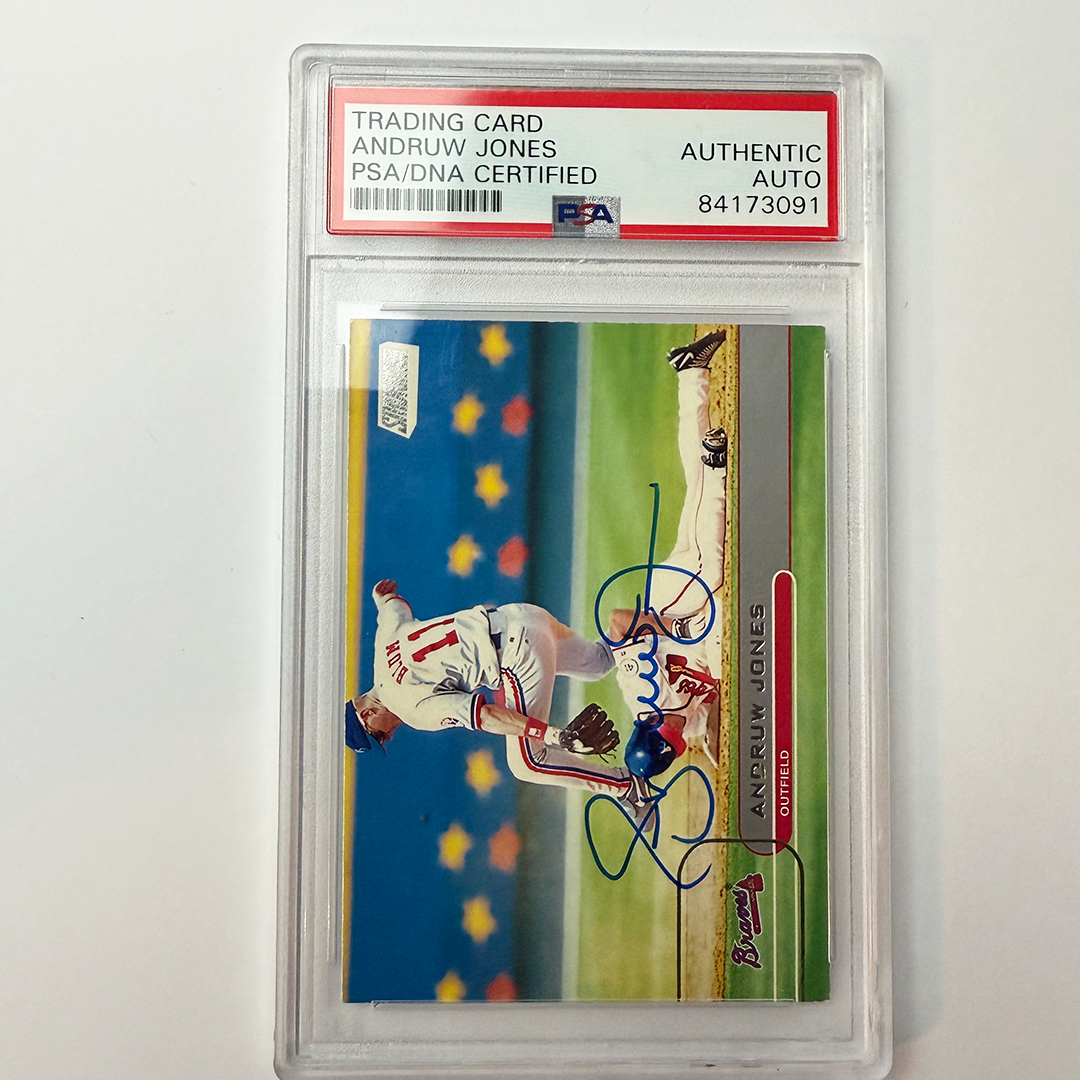Andruw Jones Signed 2001 Stadium Club #50 PSA Auto Authentic