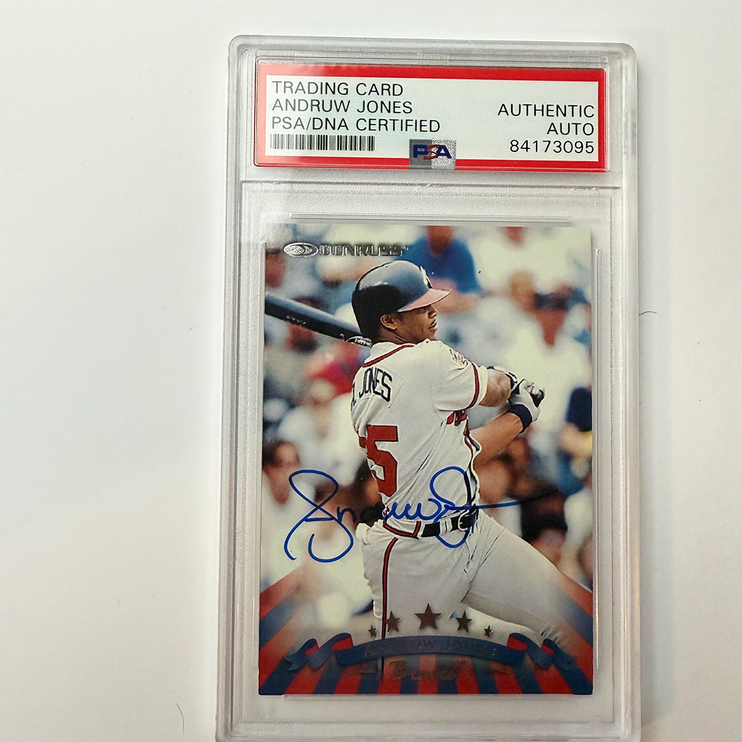 Andruw Jones Signed 1998 Donruss #104 PSA Auto Authentic