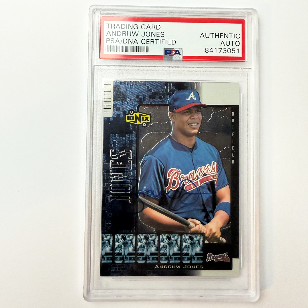 Andruw Jones Signed 2000 Ionix #11 PSA Auto Authentic