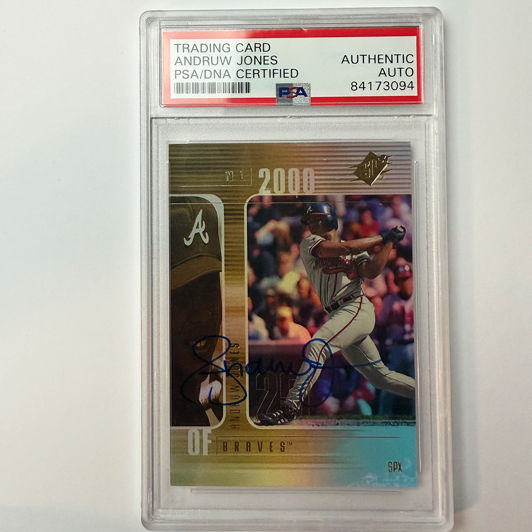 Andruw Jones Signed 2000 SPX #14 PSA Auto Authentic
