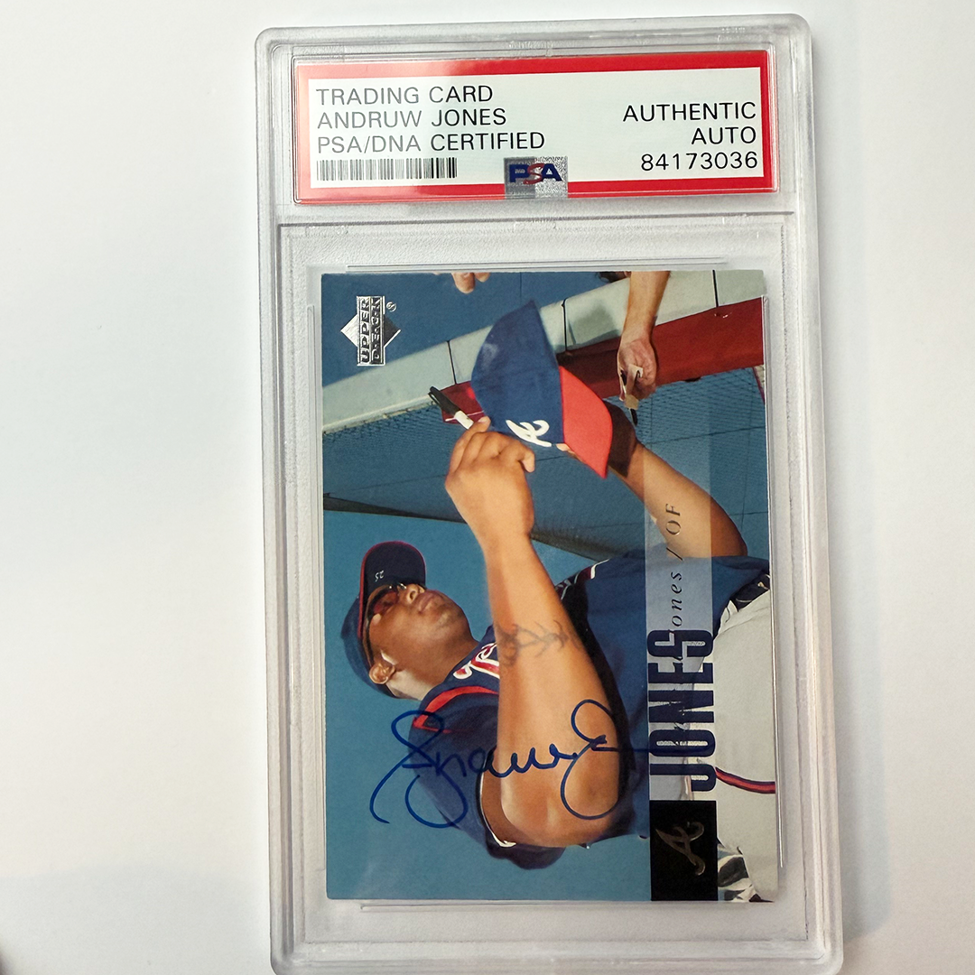Andruw Jones Signed 2006 UpperDeck #36 PSA Auto Authentic