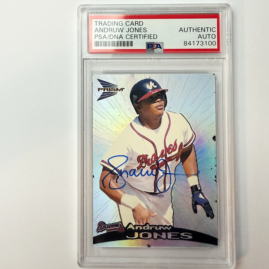 Andruw Jones Signed 1999 Prism #12 PSA Auto Authentic