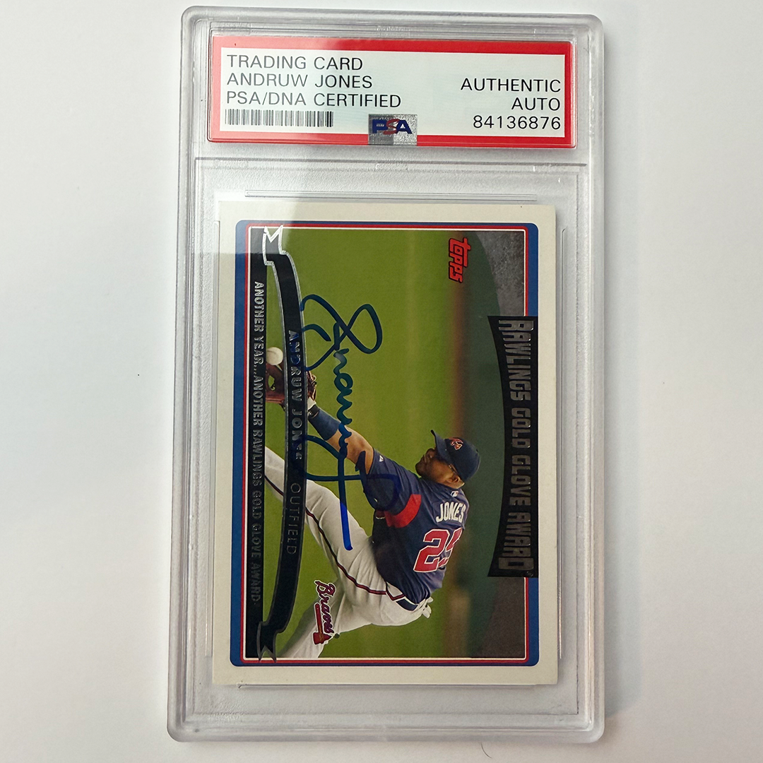 Andruw Jones Signed 2006 Topps #257 PSA Auto Authentic