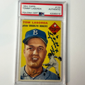 Tommy Lasorda Signed 1954 Topps Rookie #132 HOF 97 PSA  Auto Authentic