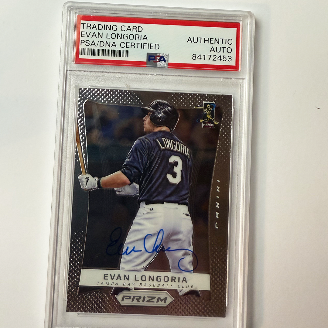 Evan Longoria Signed 2012 Panini Prism #10 PSA Auto Authentic