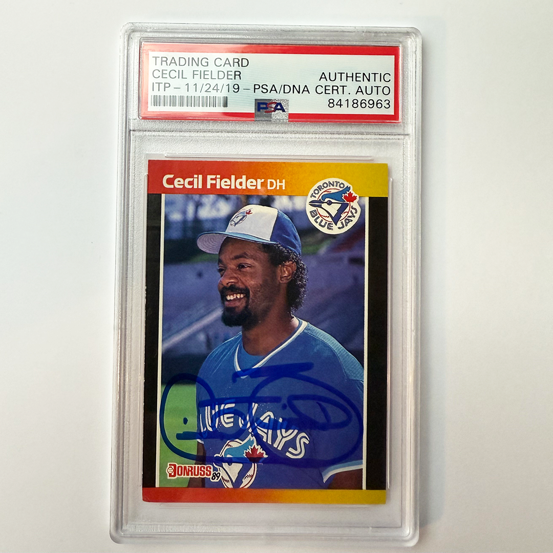 Cecil Fielder Signed 1989 Donruss #442 PSA ITP Auto Authentic