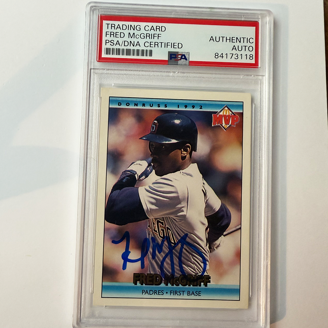 Fred McGriff Signed 1992 McDonalds Donruss #9 PSA Auto Authentic