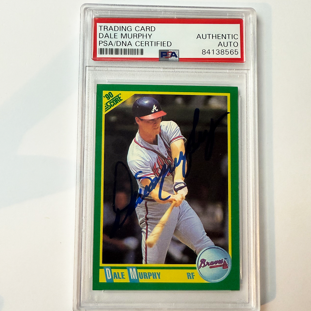 Dale Murphy Signed 1990 Score #66 PSA Auto Authentic