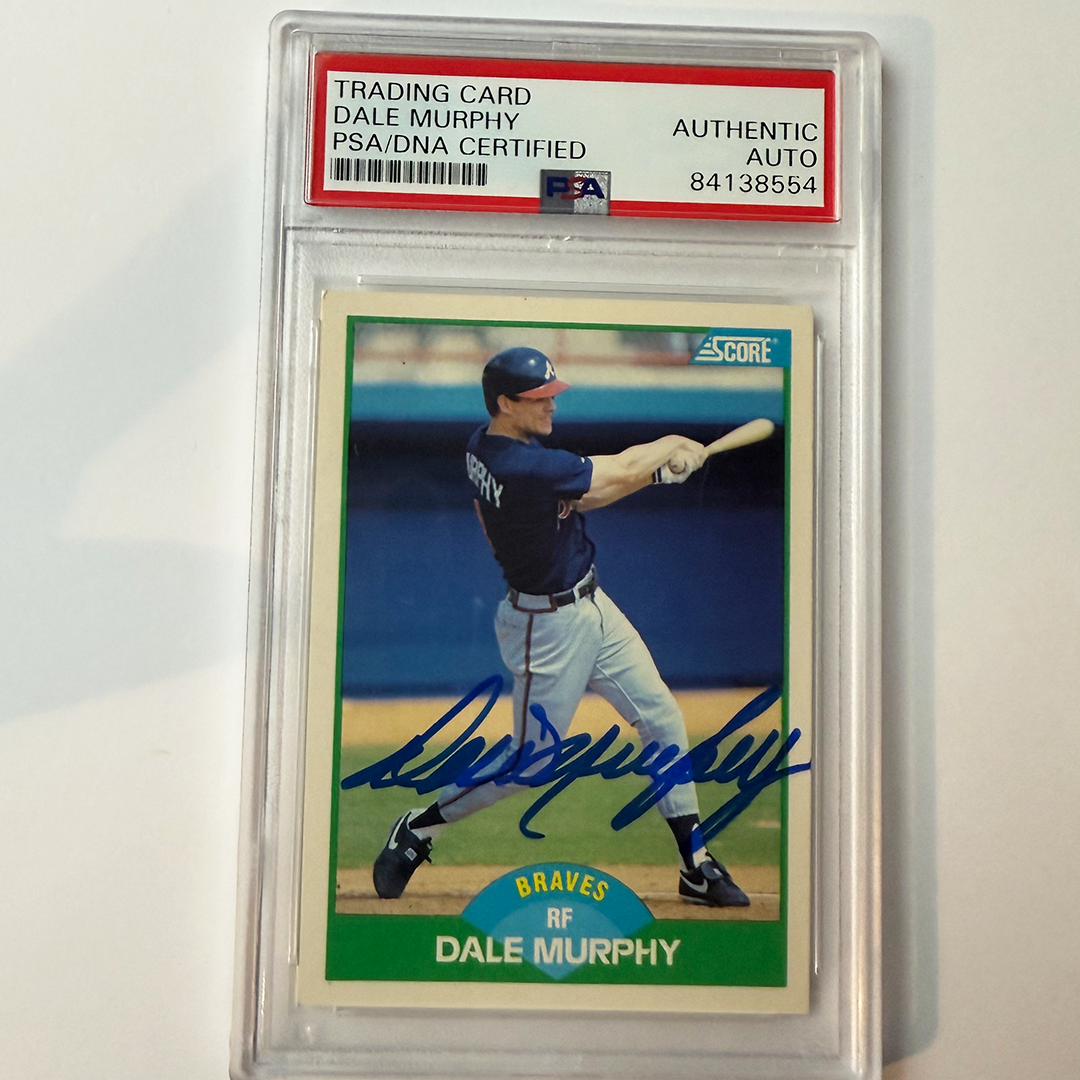 Dale Murphy Sgiend 1989 Score #30 PAA Auto Authentic