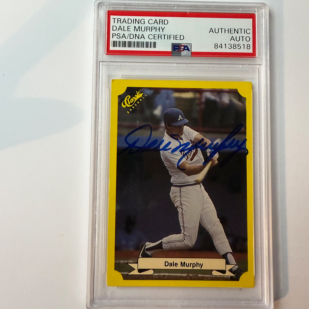 Dale Murphy Signed 1987 Classic Yellow Update #106 PSA Auto Authentic