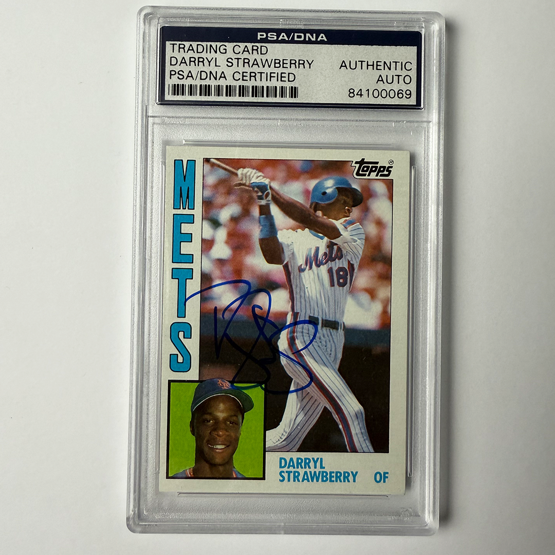 Darryl Strawberry Signed 1984 Topps Rookie #182 PSA Auto Authentic