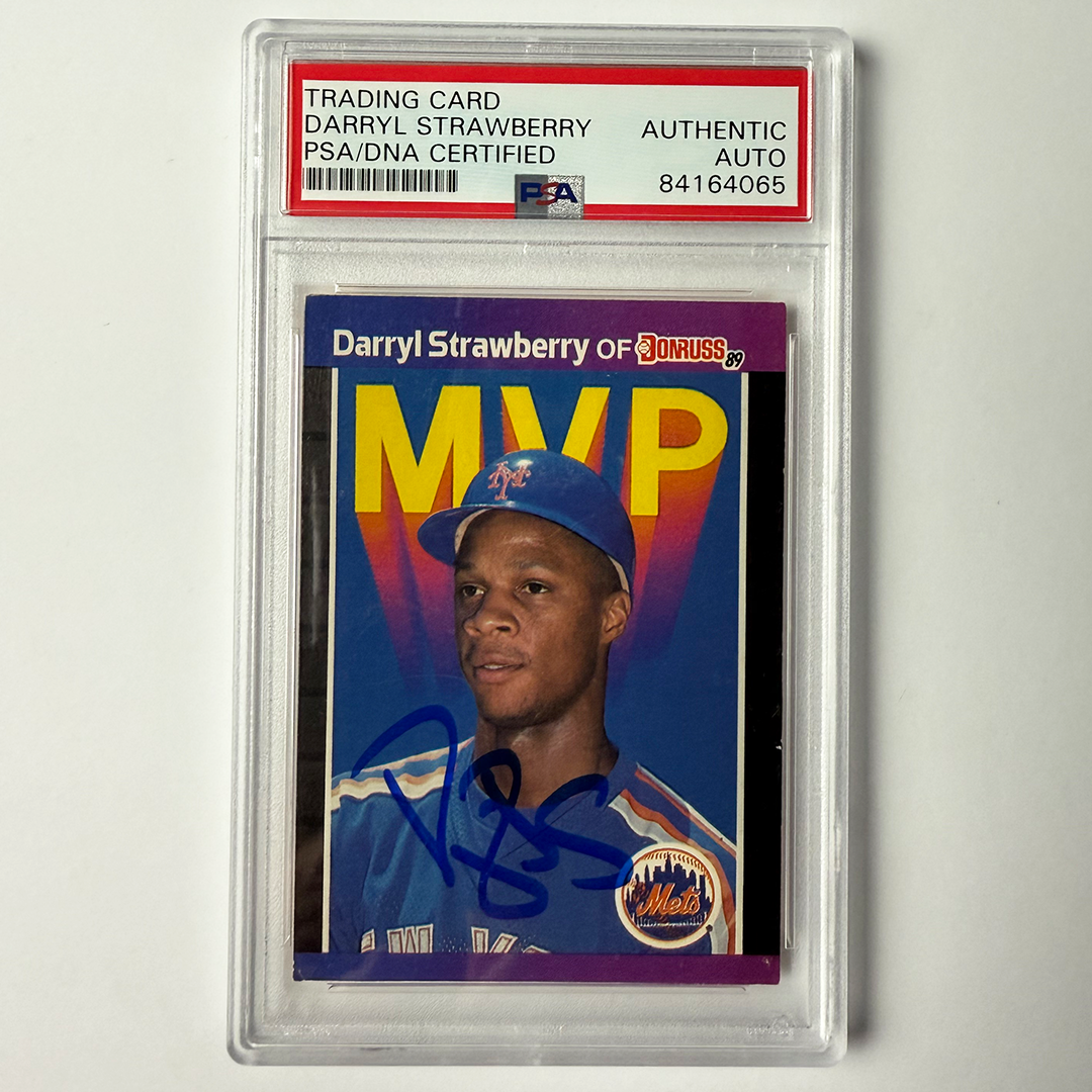 Darryl Strawberry Signed 1989 Donruss #BC-6 PSA Auto Authentic