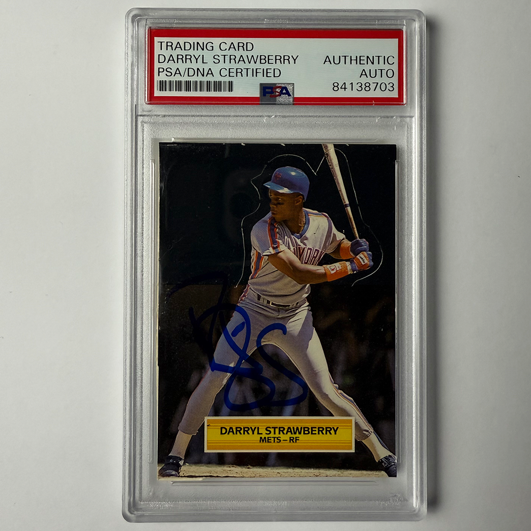 Darryl Strawberry Signed 1988 Leaf All Star Game Popup PSA Auto Authentic