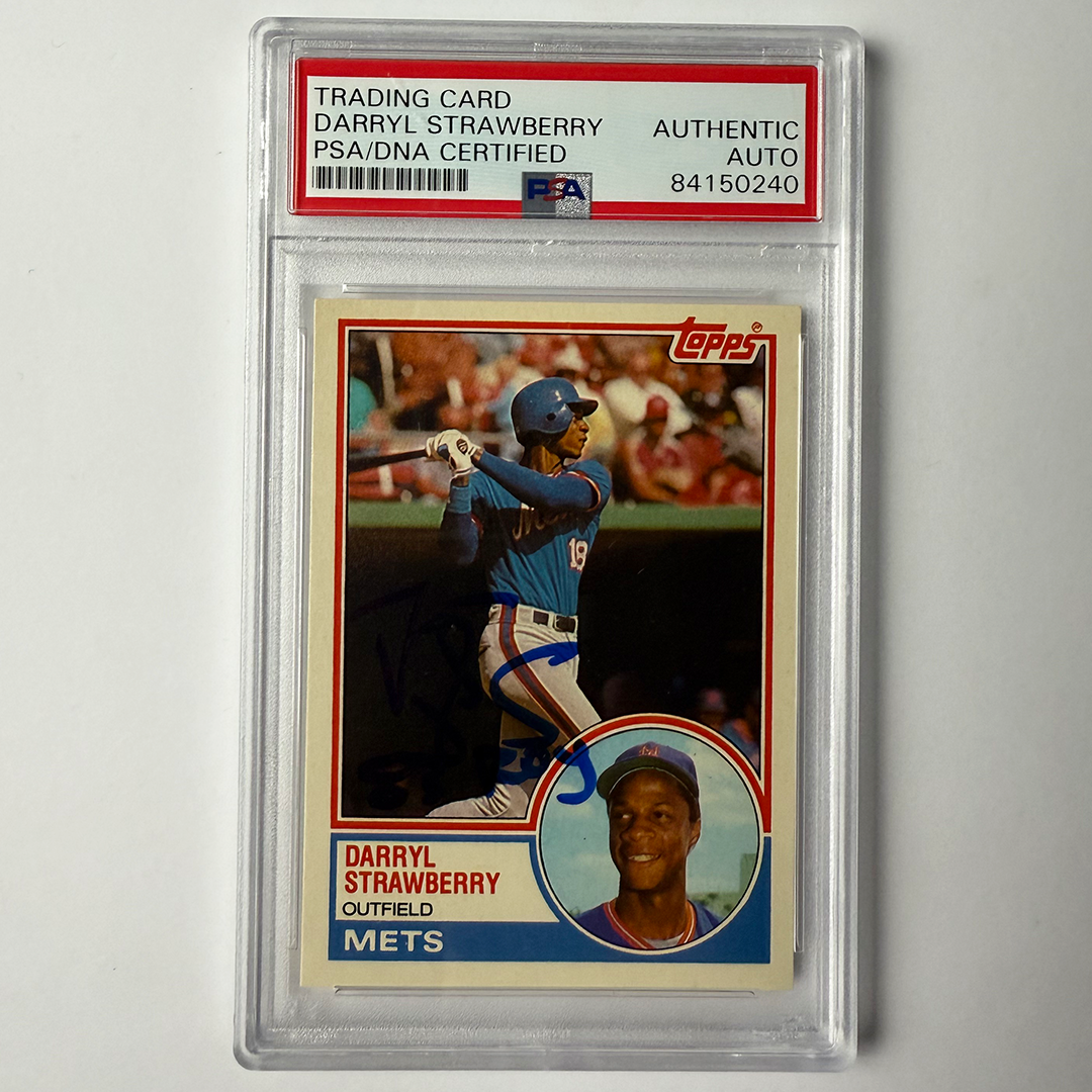 Darryl Strawberry Signed 1983 Topps Traded Rookie #108T 83 ROY PSA Auto Authentic