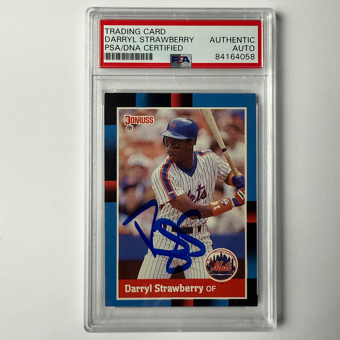 Darryl Strawberry Signed 1988 Donruss #439 PSA Auto Authentic