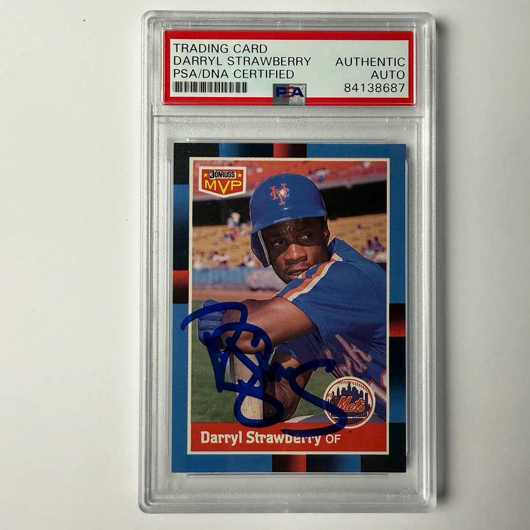 Darryl Strawberry Signed 1988 Donruss MVP #BC-20 PSA Auto Authentic