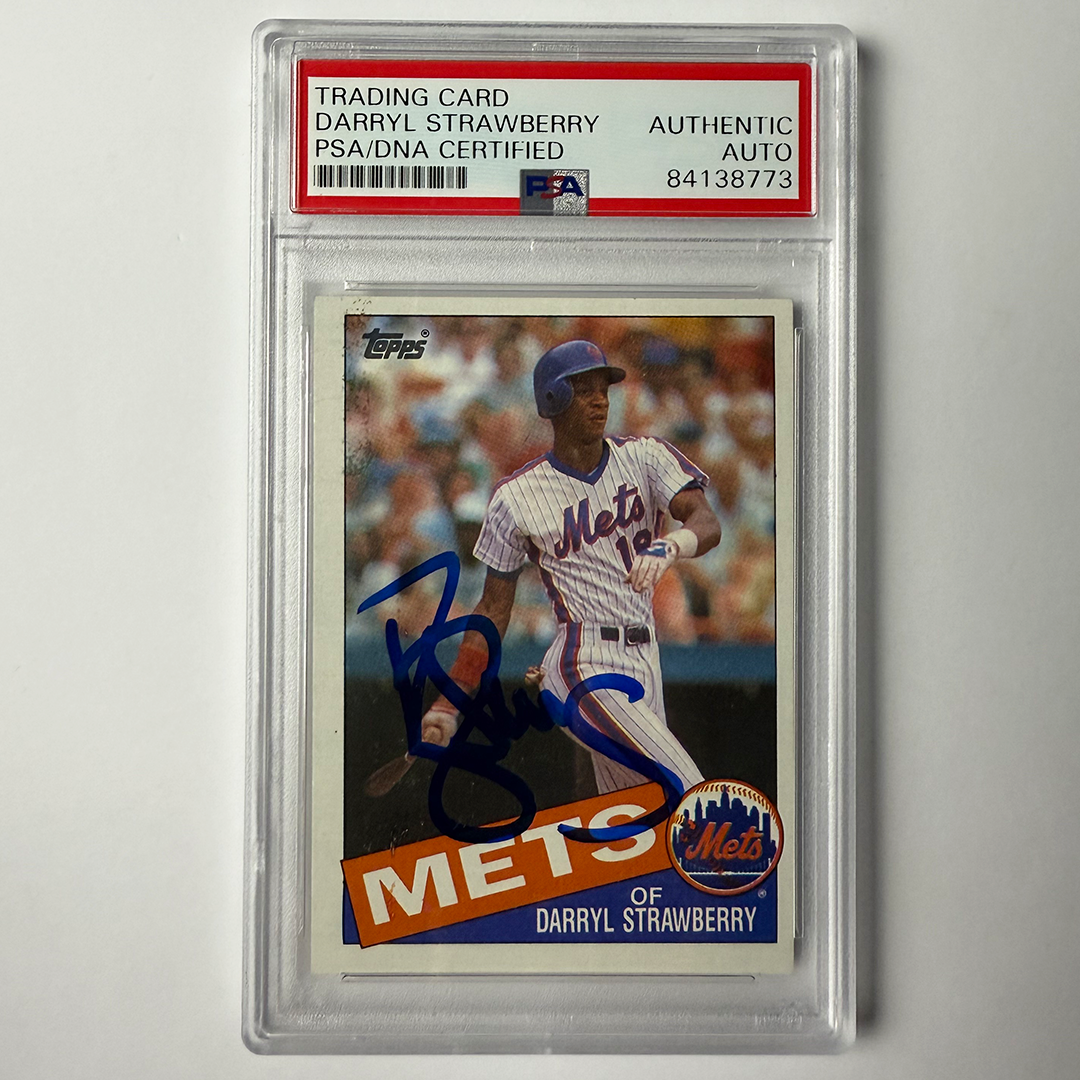 Darryl Strawberry Signed 1985 Topps #570 PSA Auto Authentic