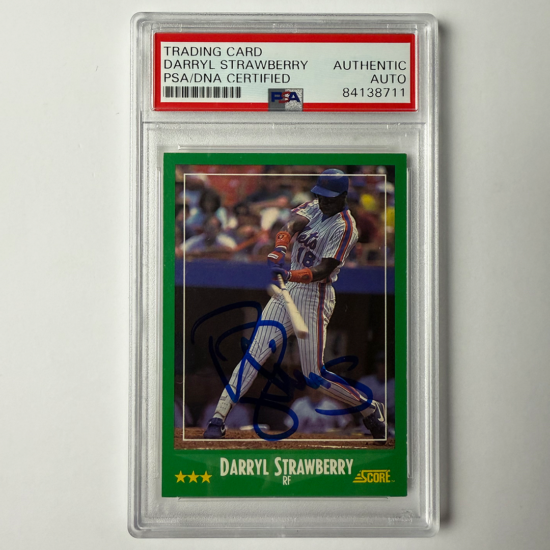 Darryl Strawberry Signed 1988 Score #360 PSA Auto Authentic