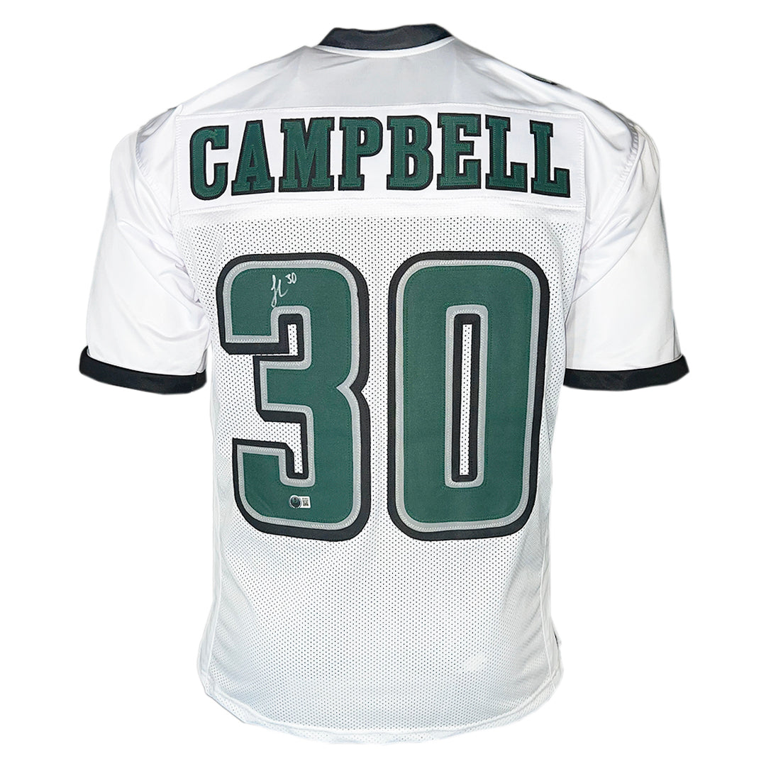 Jihaad Campbell Signed Philadelphia White Football Jersey (Beckett)