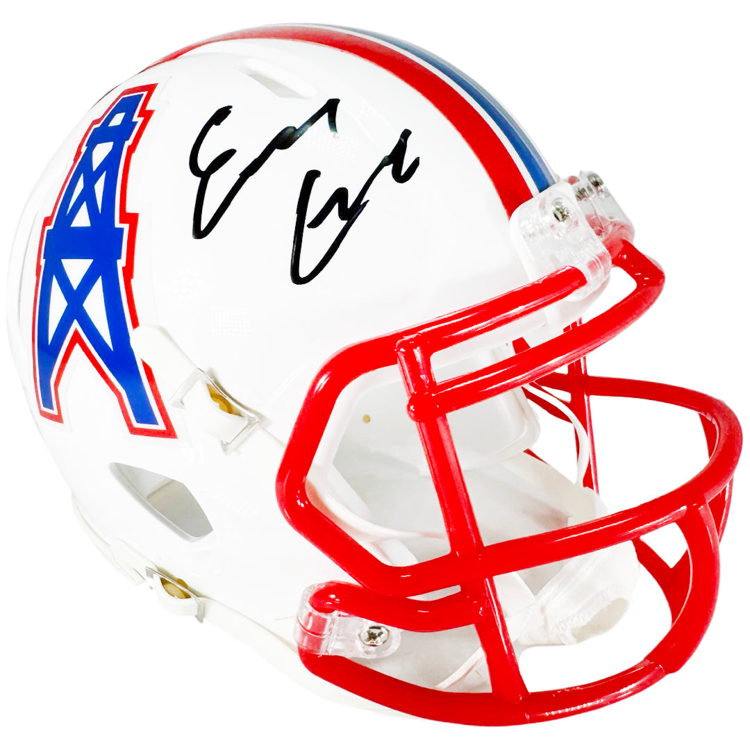 Earl Campbell Signed Throwback 1981-98 Houston Oilers Speed Mini Football Helmet (JSA)