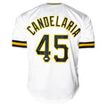 John Candelaria Signed 79 WSC - Candyman Inscription Pittsburgh White Baseball Jersey (JSA)