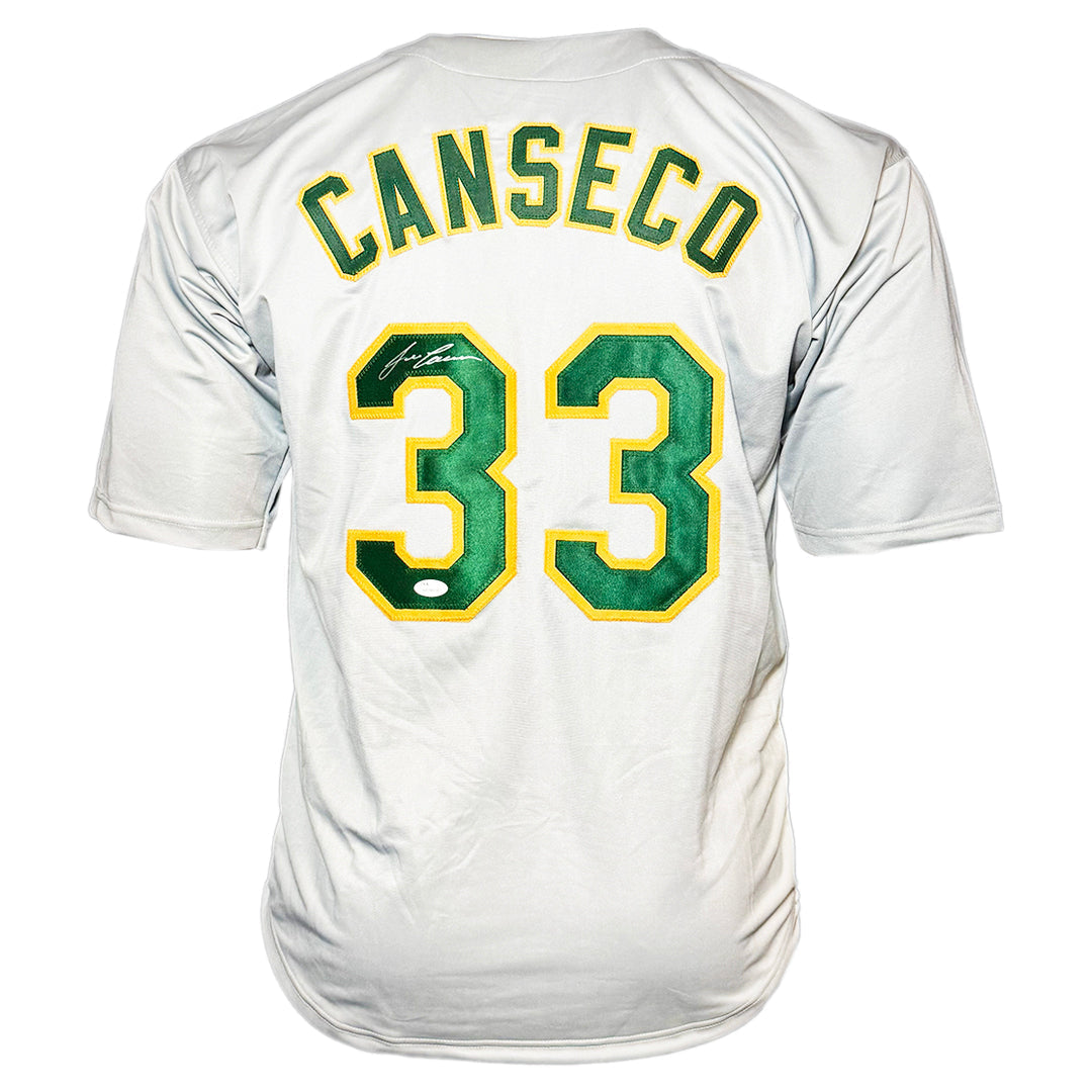 Jose Canseco Signed Oakland Grey Baseball Jersey (JSA)