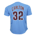 Steve Carlton Signed Philadelphia Baseball Jersey Blue (JSA)