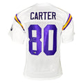 Cris Carter Signed Minnesota White Football Jersey (Beckett)