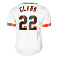 Jack Clark Signed Fuck the Dodgers Inscription San Francisco White Baseball Jersey (Beckett)