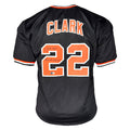 Jack Clark Signed F*** the Dodgers Inscription San Francisco Black Baseball Jersey (Beckett)