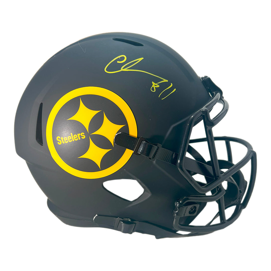 Chase Claypool Signed Pittsburgh Steelers Eclipse Speed Full-Size Replica Football Helmet (Beckett)
