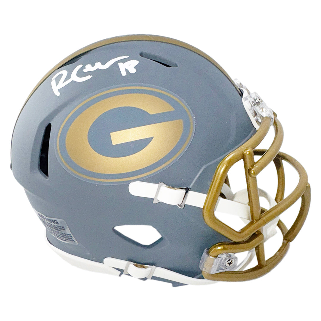 Randall Cobb Signed Green Bay Packers Slate Alternate Speed Mini Football Helmet (JSA)
