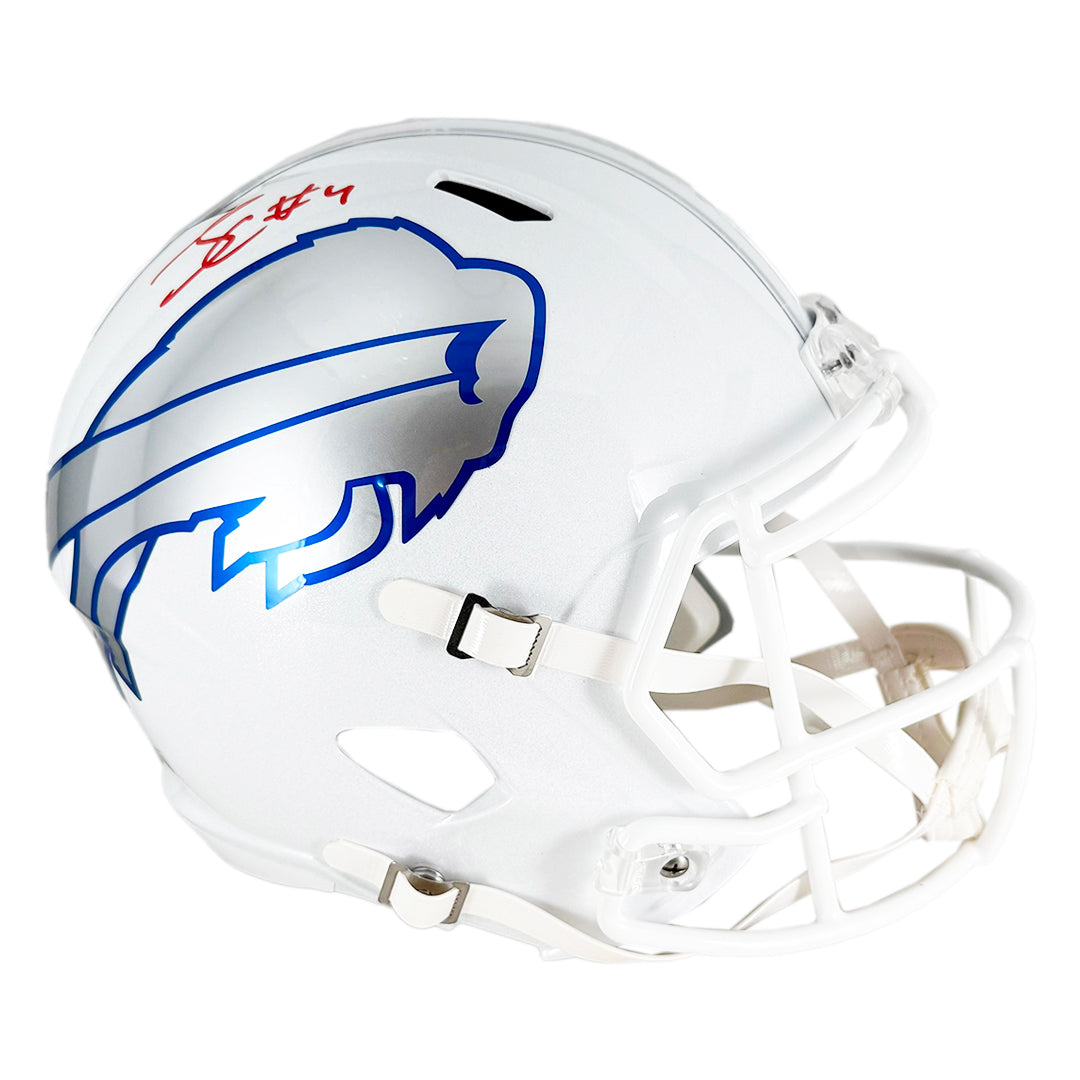 James Cook Signed Buffalo Bills Rivalries Speed Full-Size Replica Football Helmet (Beckett)
