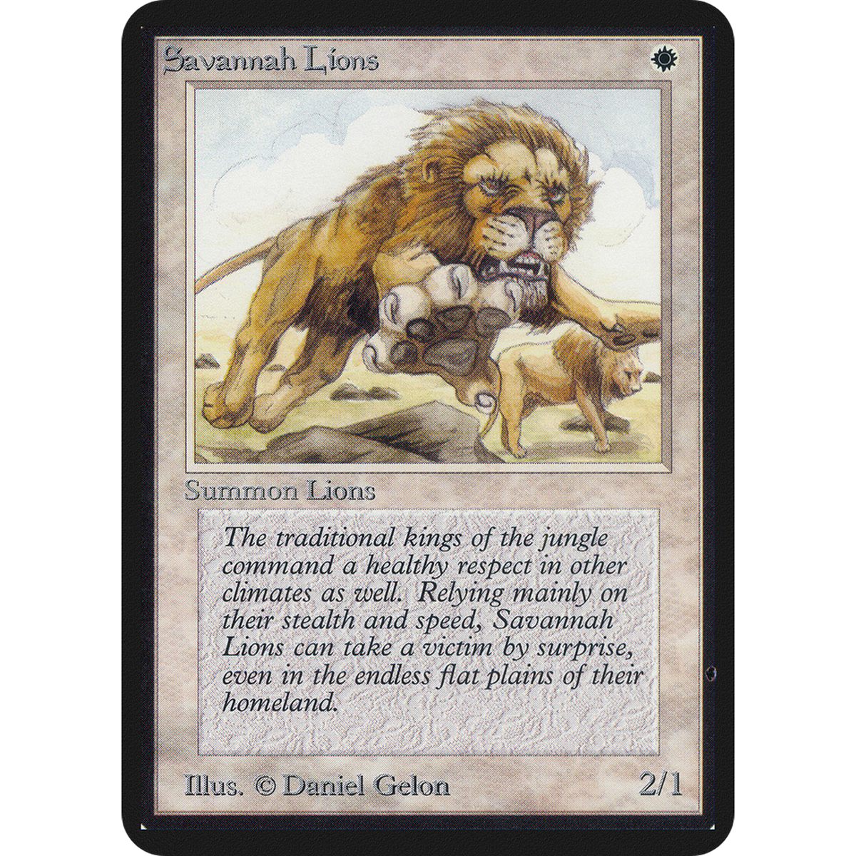Savannah Lions [Limited Edition Alpha] (Moderately Played)