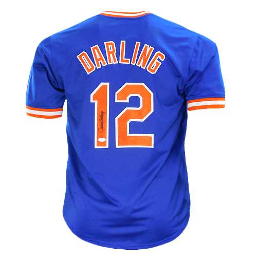 Ron Darling Signed New York Blue Baseball Jersey Blue (JSA)