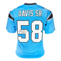 Thomas Davis Sr Signed Carolina Blue Football Jersey (JSA)