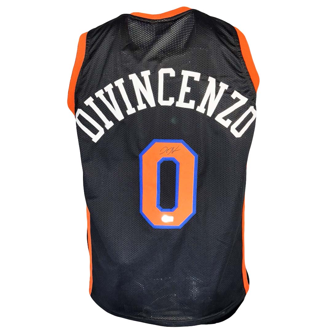 Donte DiVincenzo Signed New York Black Basketball Jersey (Beckett)