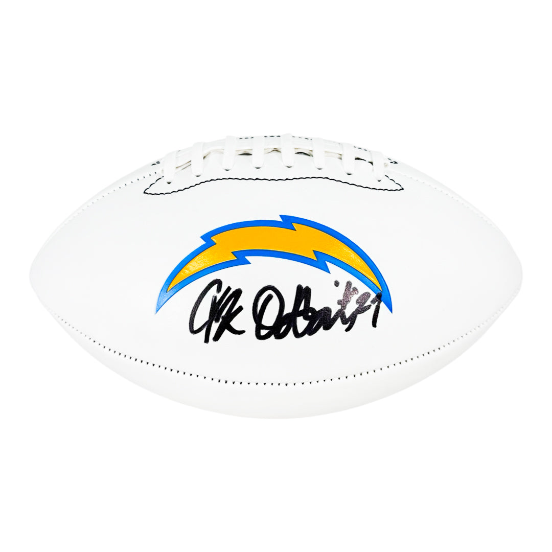 J.K. Dobbins Signed Los Angeles Chargers Official NFL Team Logo Football (Beckett)