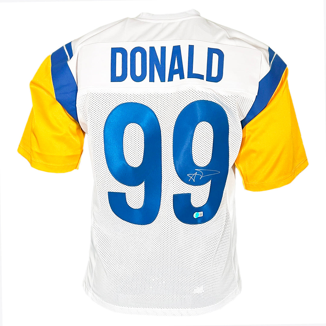 Aaron Donald Signed Los Angeles White Football Jersey (Beckett)