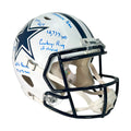 Tony Dorsett Signed Muti-Inscriptions Dallas Cowboys Authentic Flat White Speed Full-Size Football Helmet (Beckett)